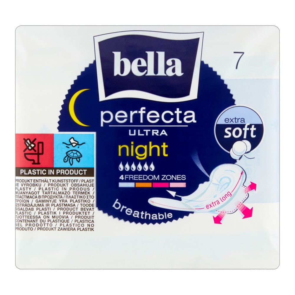Bella Podpaski higieniczne Perfecta Ultra Night Extra Soft : Ilość sztuk - 7 szt. BE-013-MW07-027
