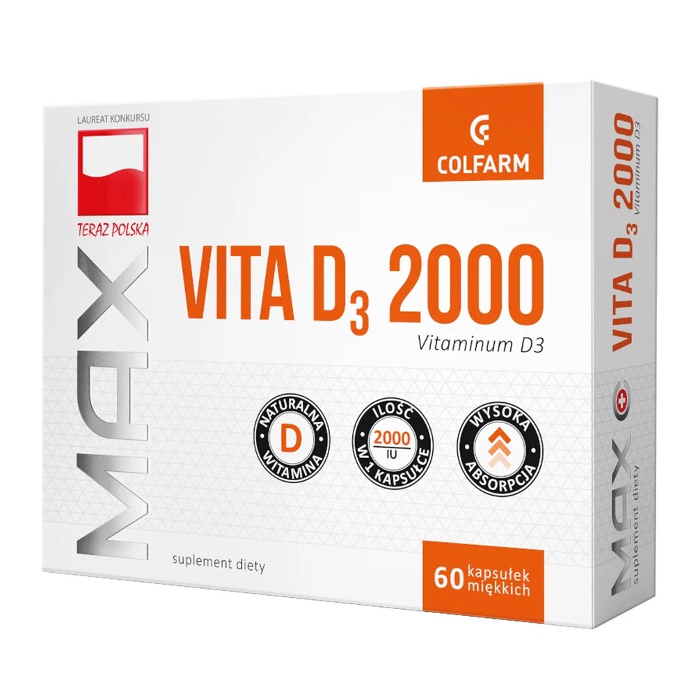Max Vita D3 2000, 30 kapsułek miękkich