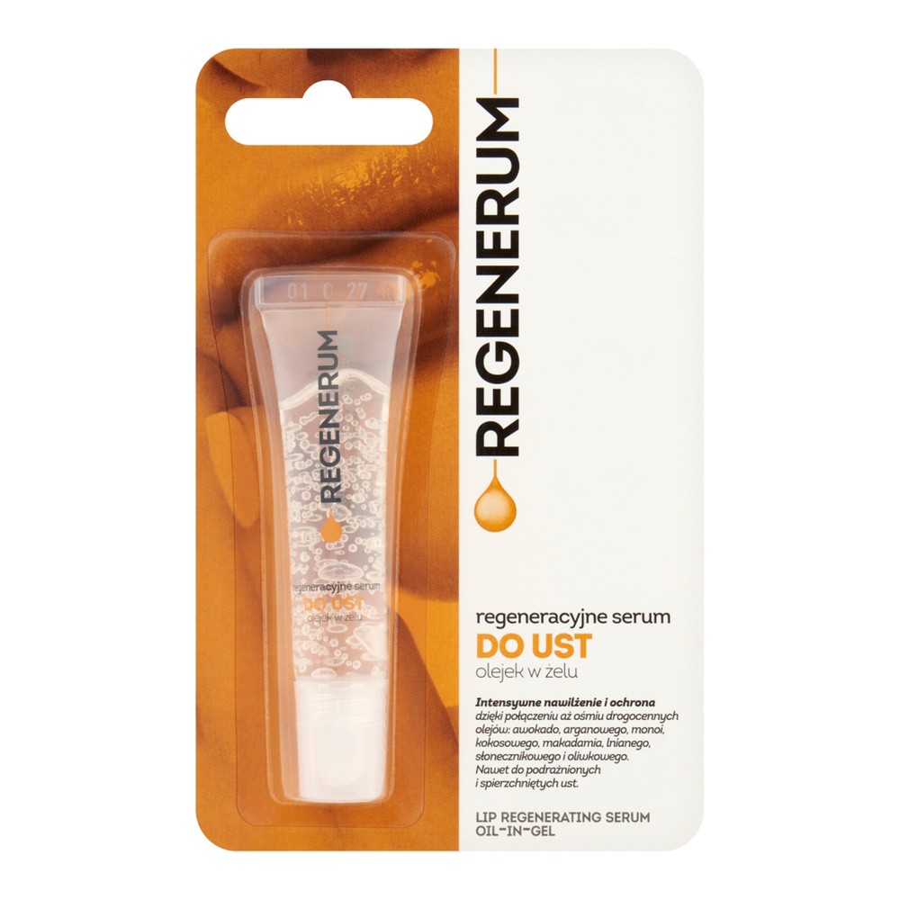 Aflofarm Regenerum regeneracyjne Serum do ust olejek w żelu 7g Długi termin ważności! 7078649