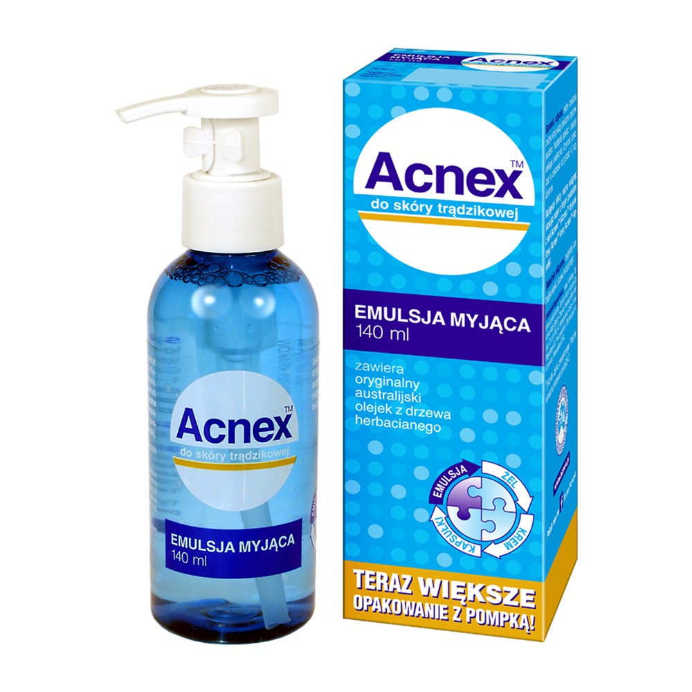 Acnex Emulsja myjąca z olejkiem z drzewa herbacianego 140ml Farmina