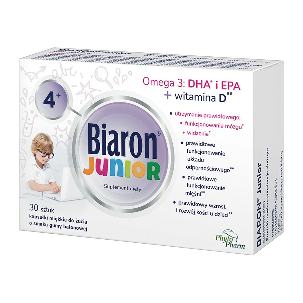 PHYTOPHARM Bioaron Junior, 30 kapsułek do żucia, Phytopharm 3552141