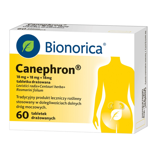 Canephron, 18 mg + 18 mg + 18 mg, 60 tabletek