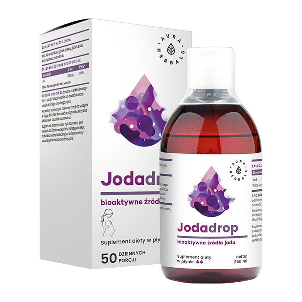 AURA HERBALS Jodadrop bioaktywne źródło jodu 250ml