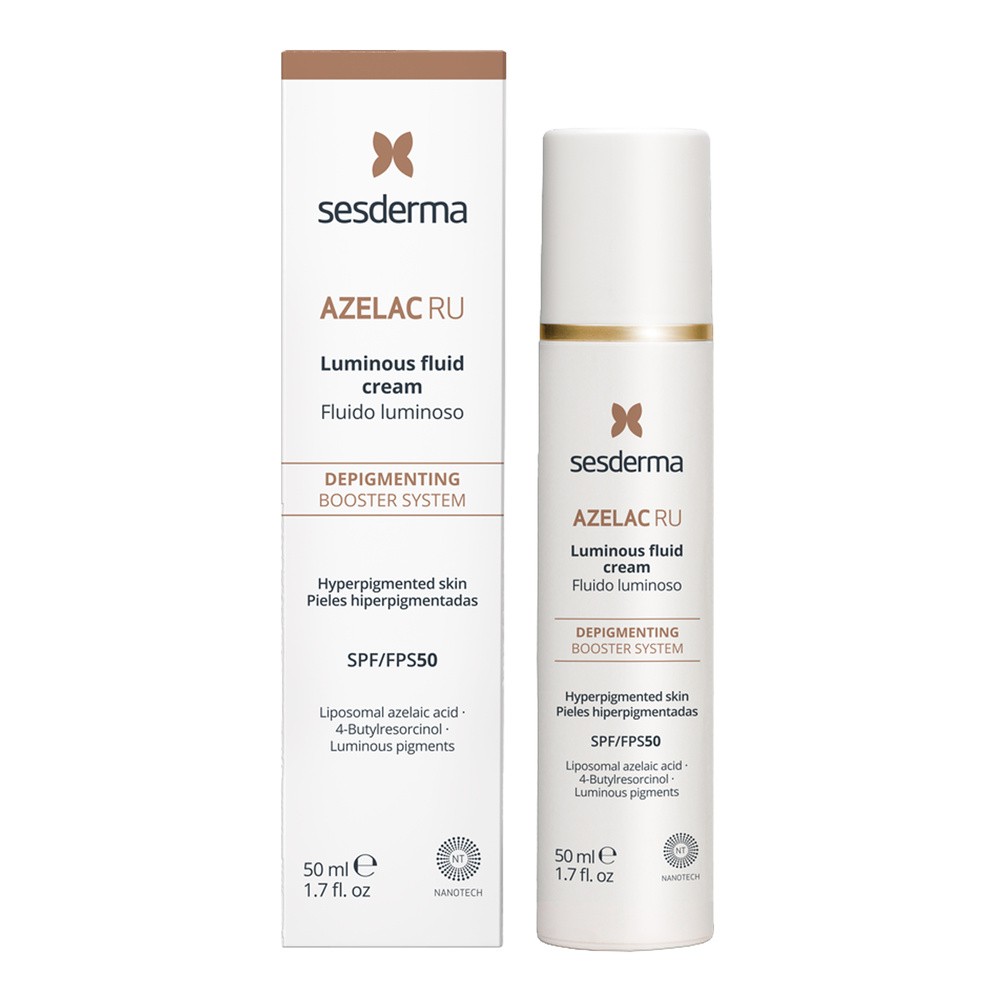 SesDerma Azelac RU Luminous Fluid Cream emulsja rozświetlająca do twarzy SPF50 50ml
