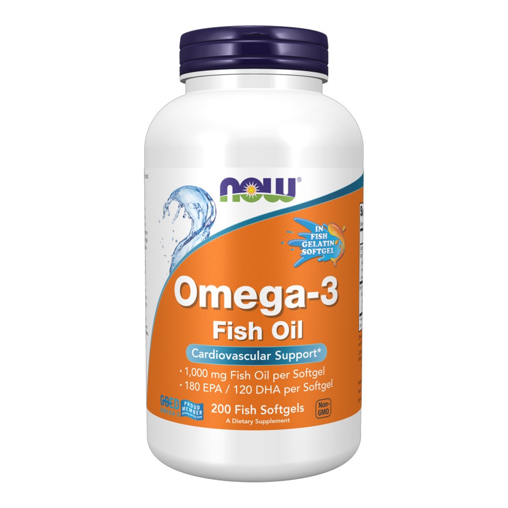 Now Foods OMEGA-3 1000mg 200kaps vege EPA DHA - suplement diety USA
