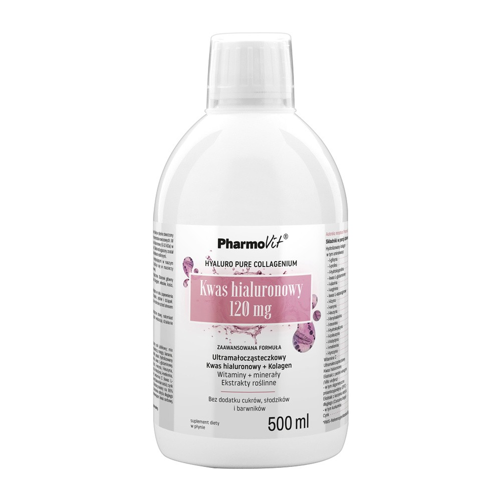 Kwas Hialuronowy 120 mg Pharmovit, suplement diety, 500 ml Duży wybór produktów |  od 199.99zł | Szybka wysyłka do 2 dni roboczych! | 3677361