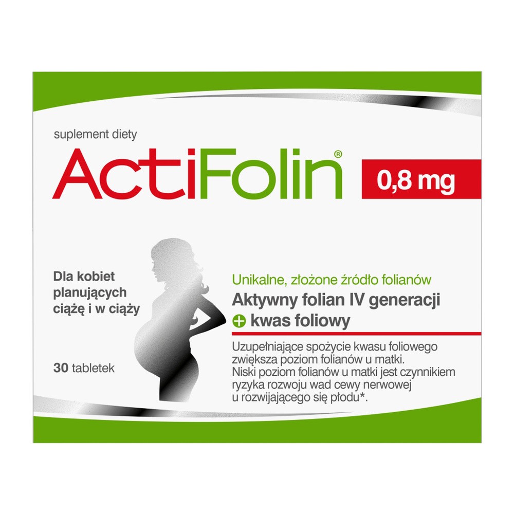 Sequoia SP. Z O.O. ActiFolin 0,8mg 30 Tabletek
