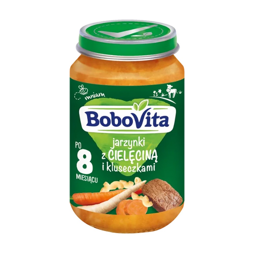 BOBOVITA BOBOVITA Jarzynki z cielęciną i kluseczkami po 8 m-cu 190 g