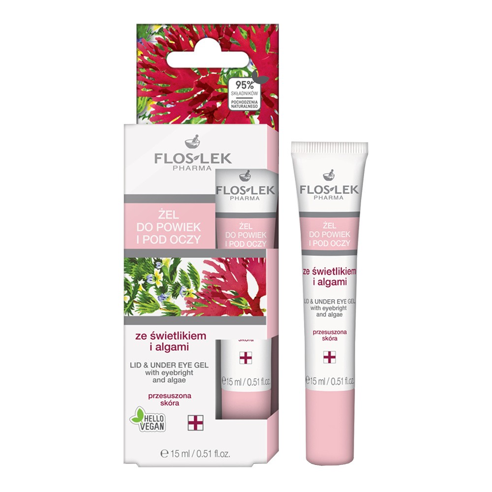 Flos-Lek Pielęgnacja oczu Żel ze Świetlikiem i Arniką do powiek i pod oczy 15 ml LETNIA WYPRZEDAŻ DO 80%