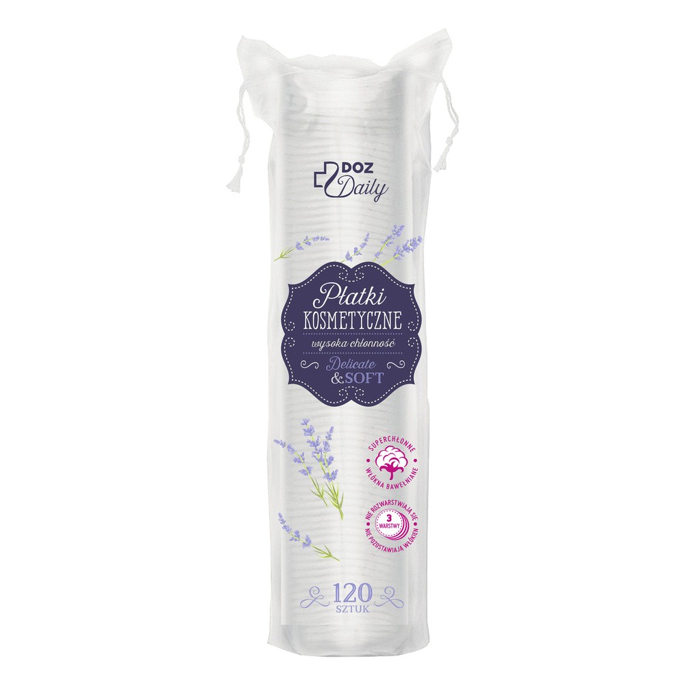 DOZ Daily, płatki kosmetyczne, 120 szt.
