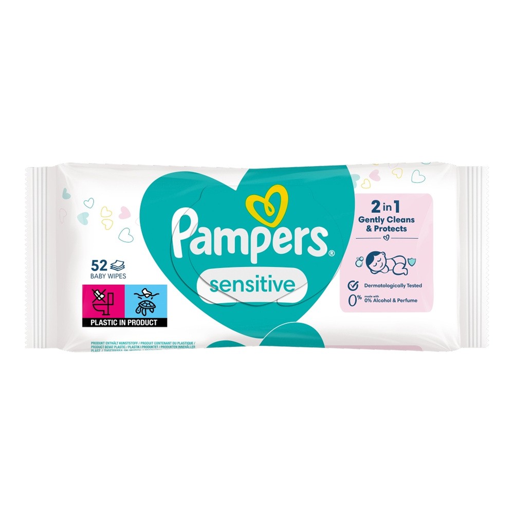 PAMPERS Chusteczki Sensitive 52szt 8001841041391