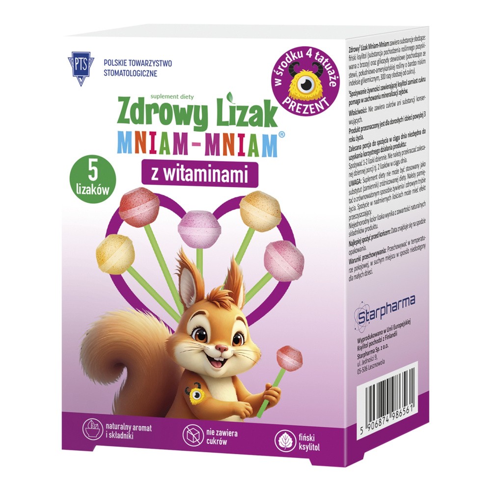 Starpharma ZDROWY LIZAK MNIAM-MNIAM Z witaminami 5 szt 3513261