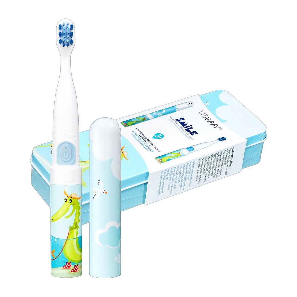 VITAMMY Vitammy Smile krokodyl Szczoteczka soniczna dla dzieci 3 + VITAMMY TB8041K