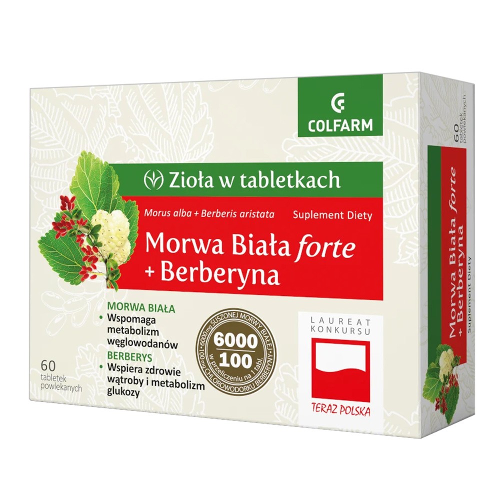 COLFARM Colfarm Morwa Biała Forte plus Berberyna 60 Tabl. CF9547