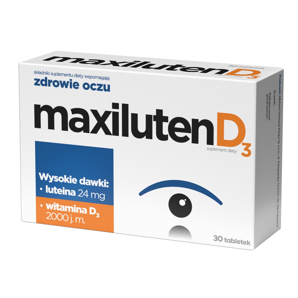 Aflofarm farmacja polska sp. z o.o. Maxiluten D3 30 tabl.