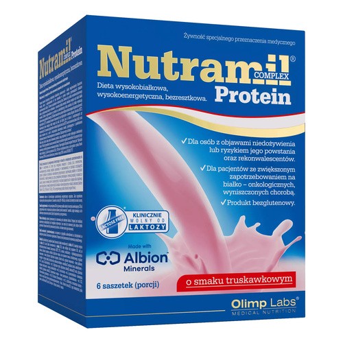 Olimp Nutramil Complex Protein smak truskawkowy 6 szt.