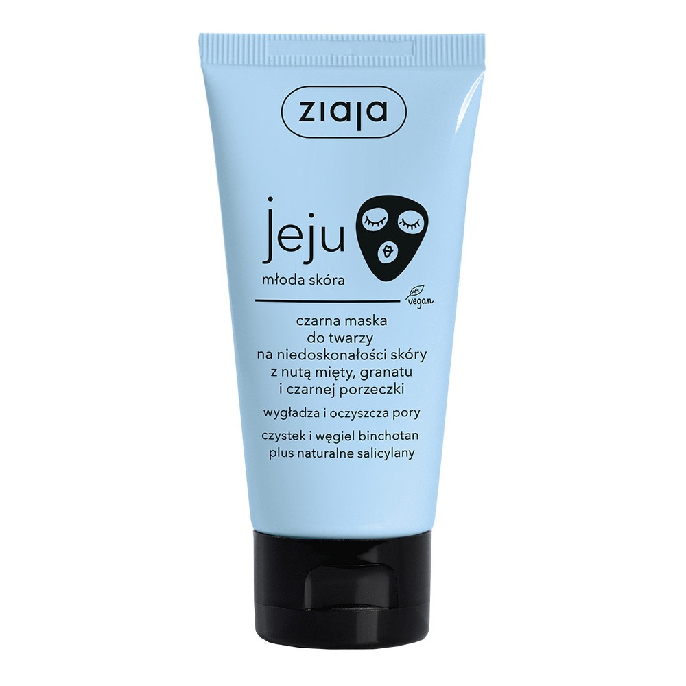 Ziaja Jeju czarna maska do twarzy na niedoskonałości skóry 50ml