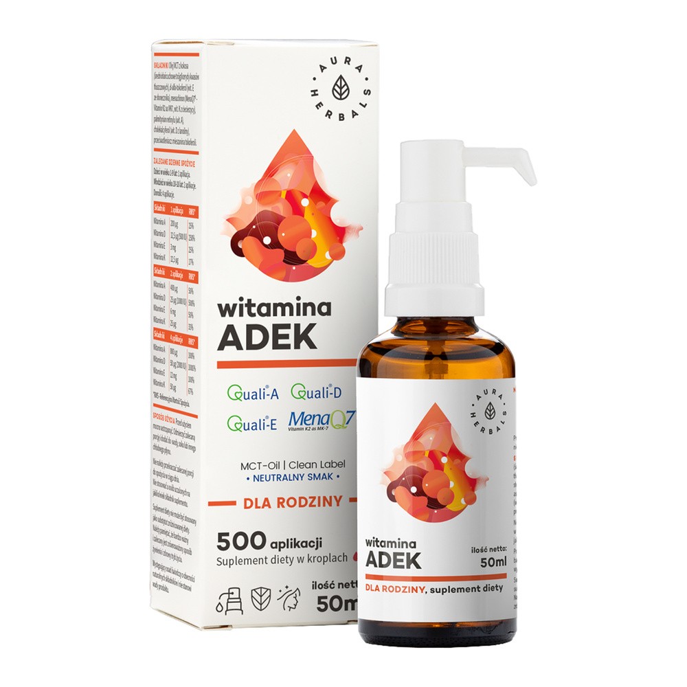AURA HERBALS Witamina ADEK 50 ml odporność MCT AH2805