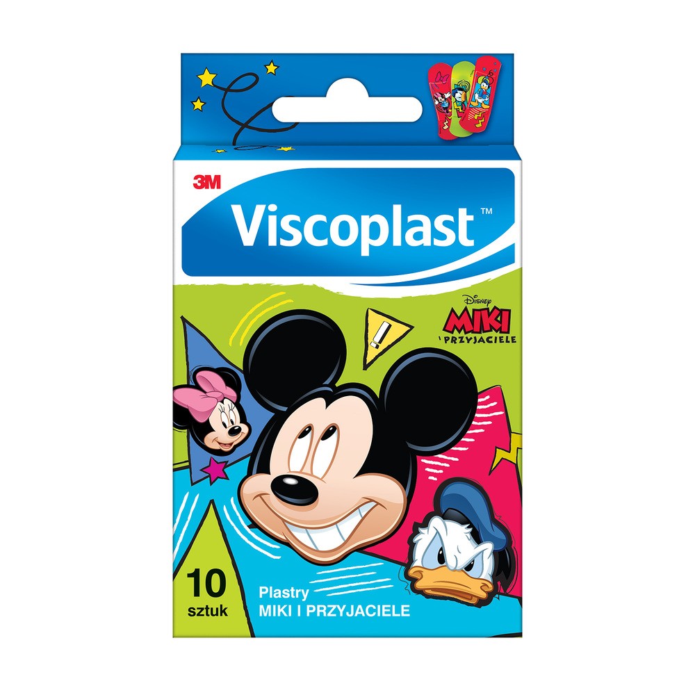 3M MANUFACTURING SP Z O.O Plastry Viscoplast Miki i Przyjaciele dla dzieci 10 sztuk