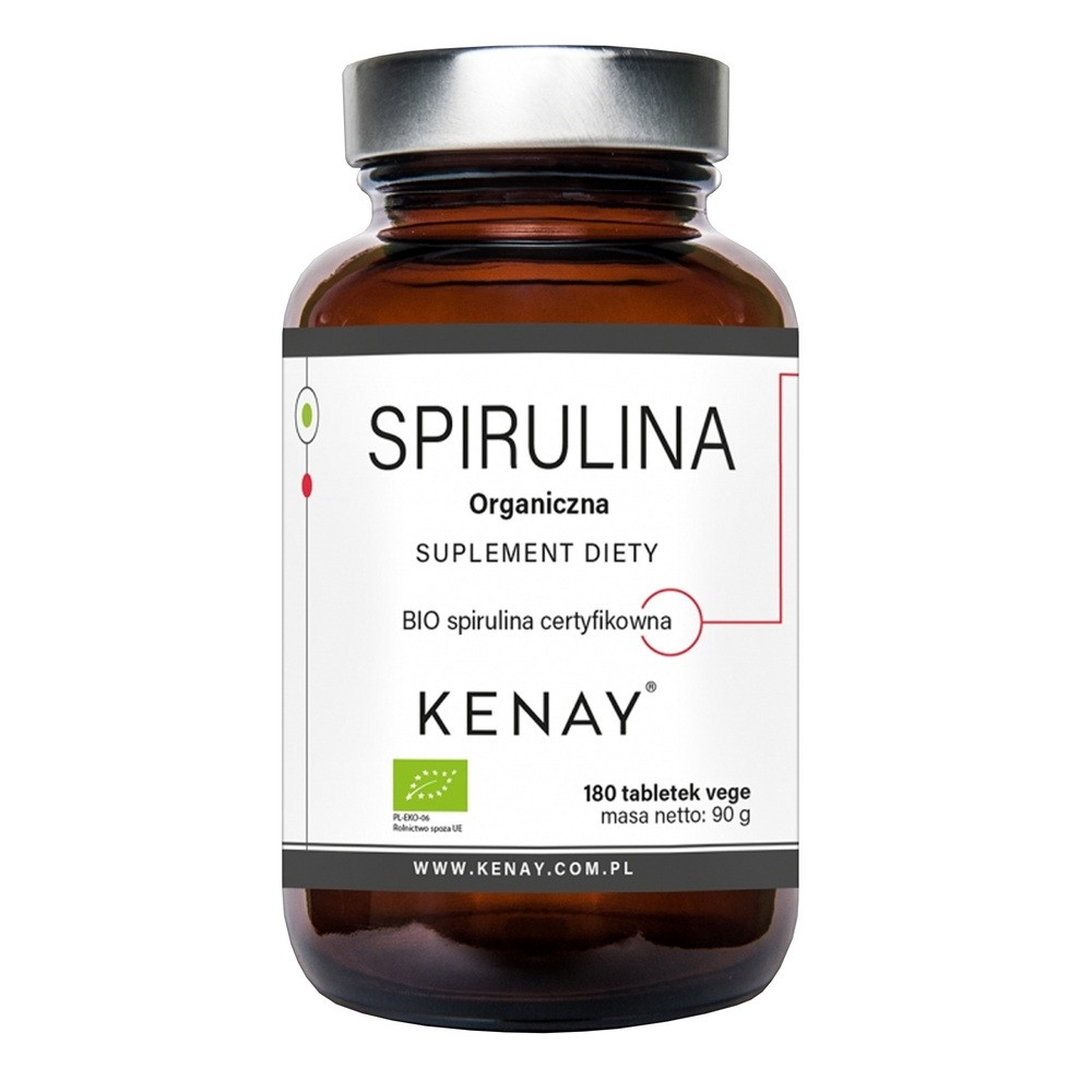 Kenay Kenay Spirulina Organiczna 500 mg 180 tabl - suplement diety Indie