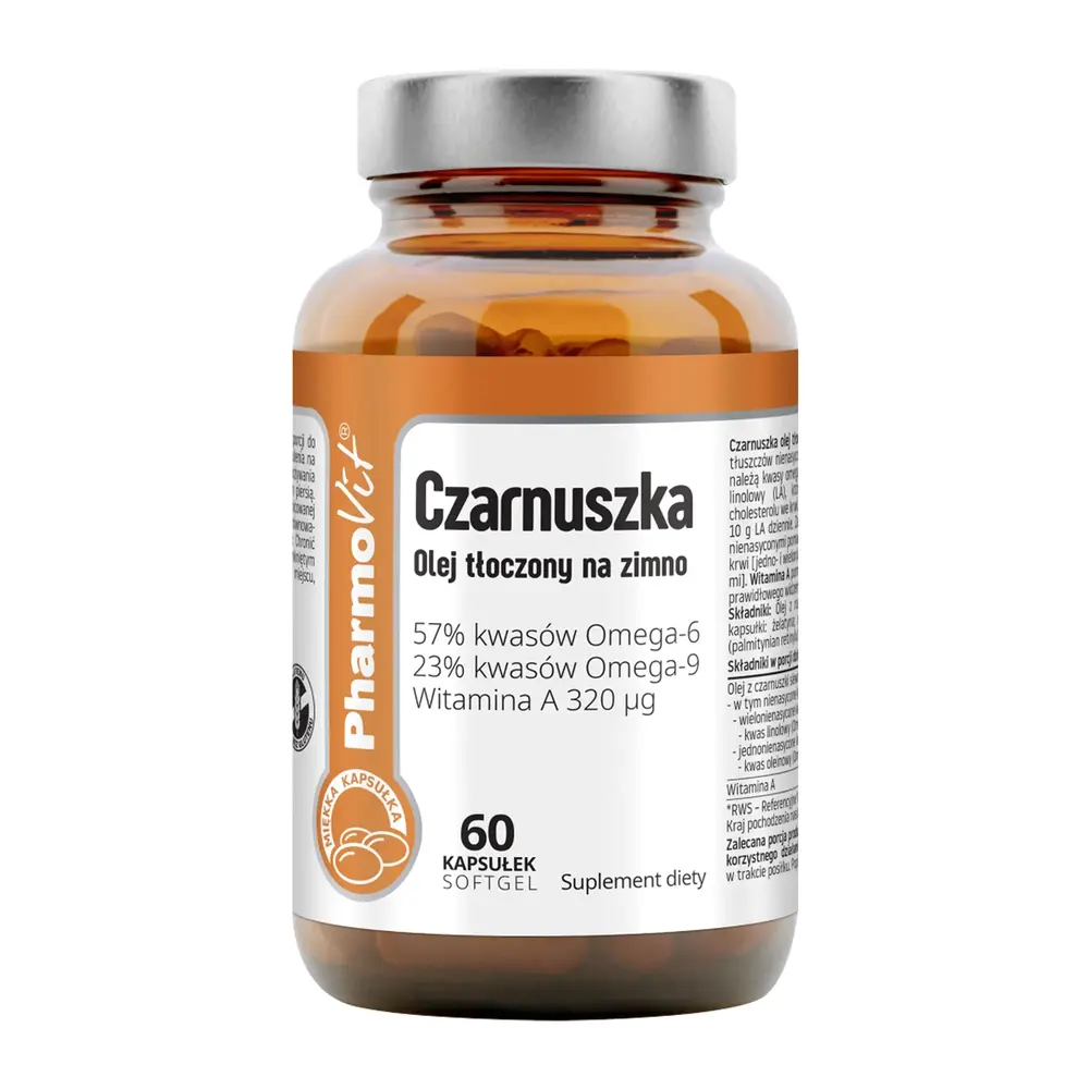 PHARMOVIT (suplementy diety) CZARNUSZKA 60 KAPSUŁEK 44,16 g - PHARMOVIT (CLEAN LABEL)
