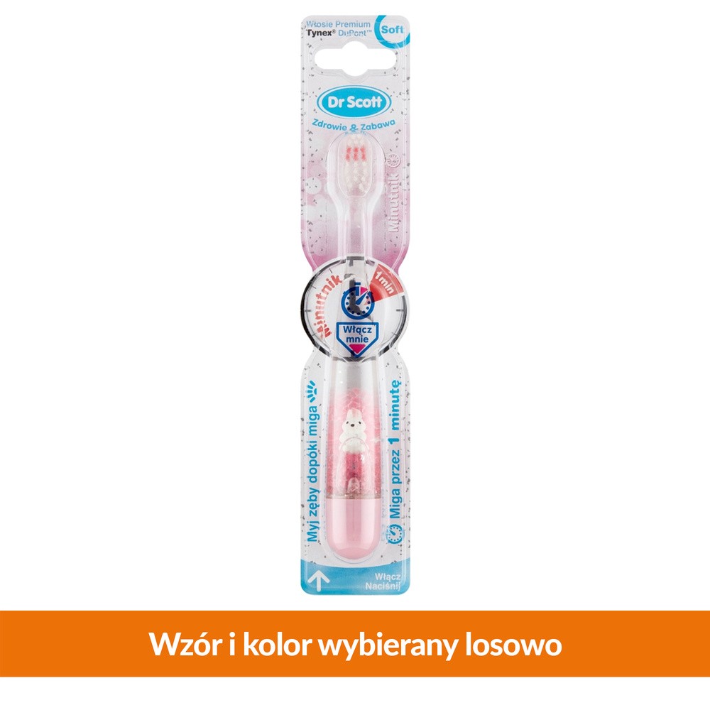 HYDREX Dr Scott kryształkowa szczoteczka do zębów z minutnikiem 1 szt