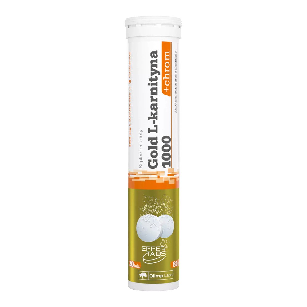 Olimp LABS gold L- karnityna 1000 + chrom x 20 tabl cytrynowy