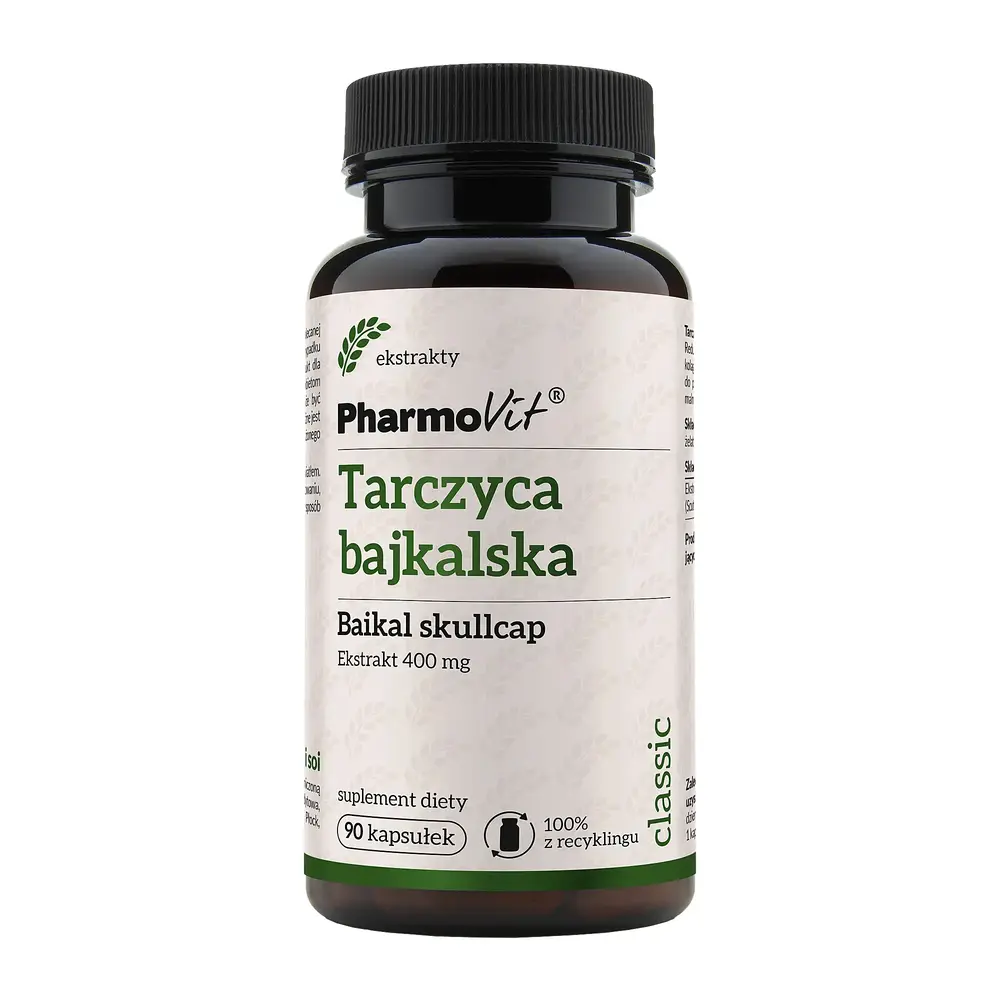 Tarczyca bajkalska Baikal skullcap ekstrakt 400mg 90 kapsułek PharmoVit