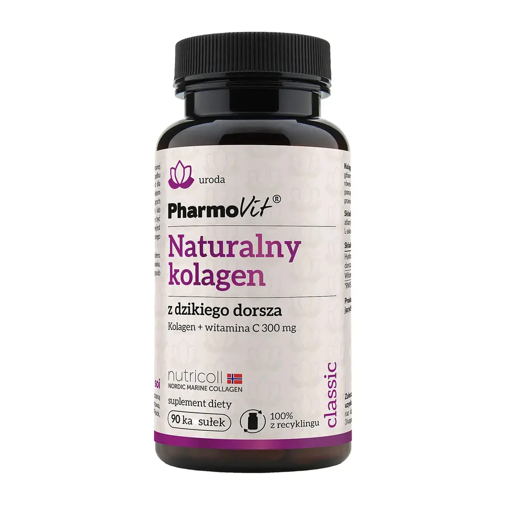 Pharmovit Kolagen z dzikiego dorsza 810mg i witamina C 90mg 90 kapsułek PharmoVit