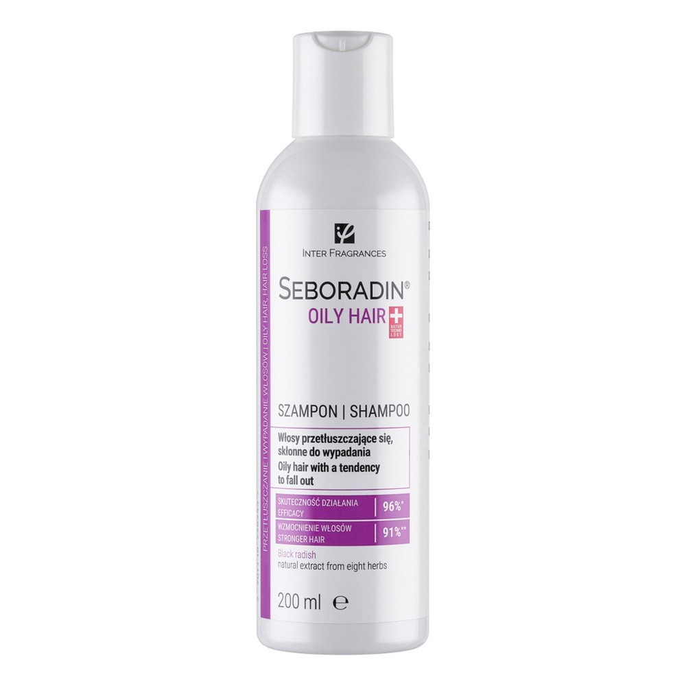 Inter Fragrances Niger, szampon do włosów przetłuszczających się i skłonnych do wypadania, 200 ml