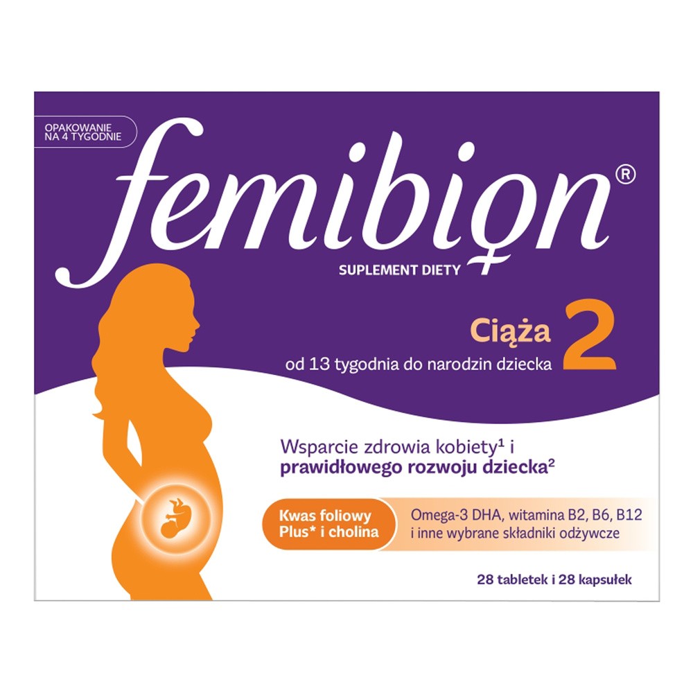 Merck SP.Z O.O Femibion 2 Ciąża 13-40 tydzień 28 tabletek + 28 kapsułek