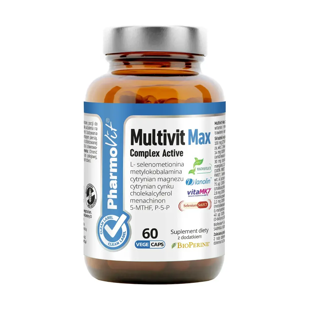 Pharmovit Multivit Max Complex Active Kompleks Witamin i Minerałów 60 kaps.