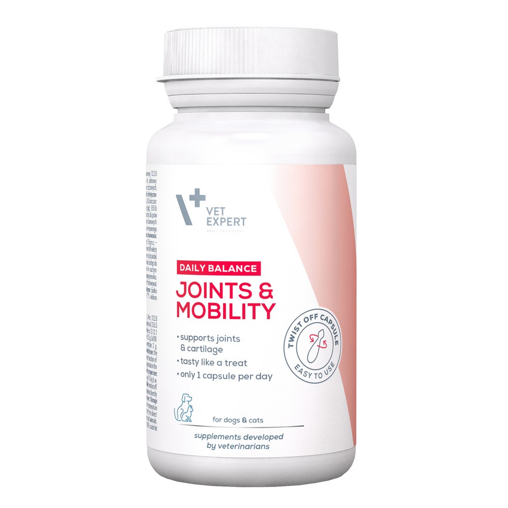 VetExpert Cats & Dogs Joints & Mobility 30 Capsules - preparat dla psów i kotów z zaburzeniami prawidłowej funkcji stawów 30 kapsułek