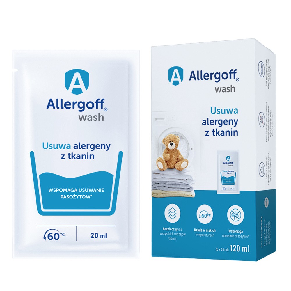Icb Poland PHARMA SP J Allergoff Neutralizator alergenów kurzu domowego Płyn do tkanin 6 amp a 20 ml