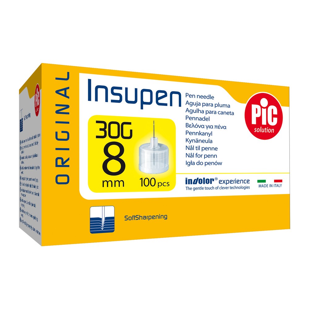 Artsana PIC Insupen 30 G 8 mm igły do penów insulinowych Original x 100 szt |  OD 199 PLN!