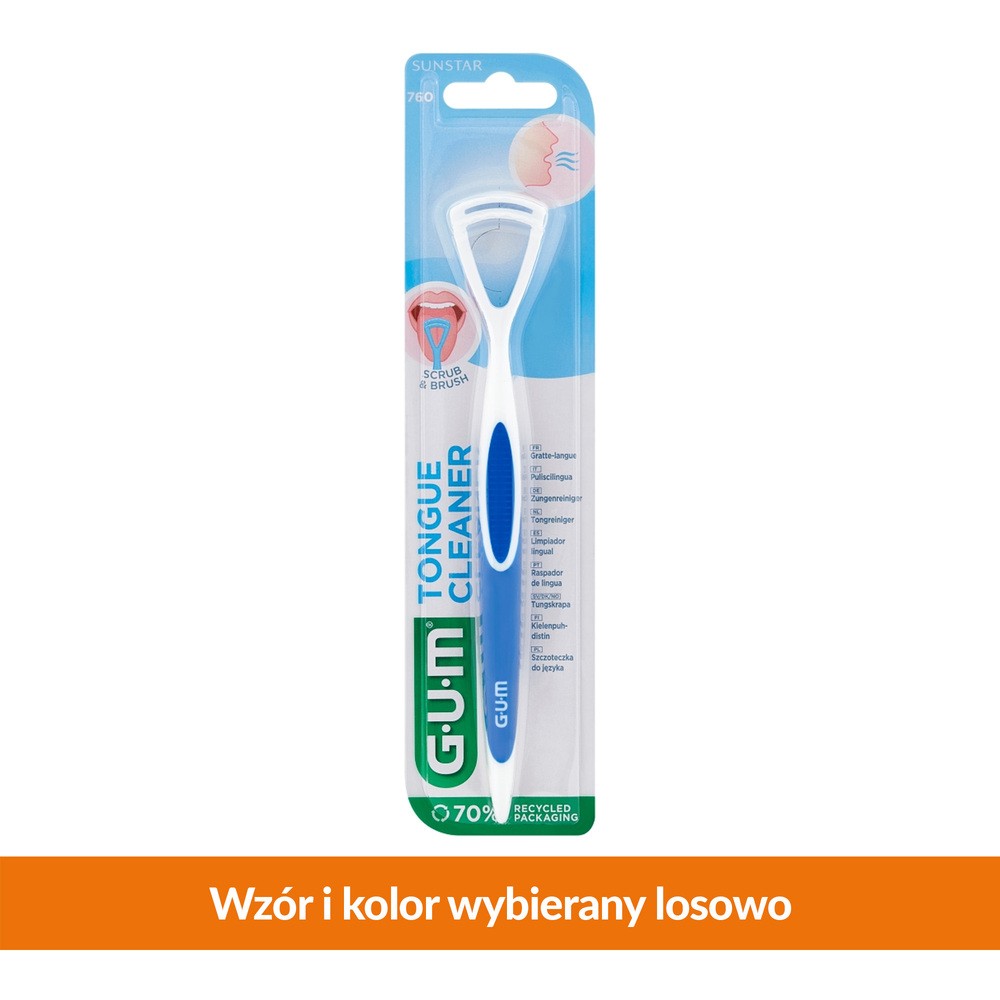 Sunstar GUM Butler HaliControl TongueCleaner (760) - skrobaczka do języka ze szczoteczką