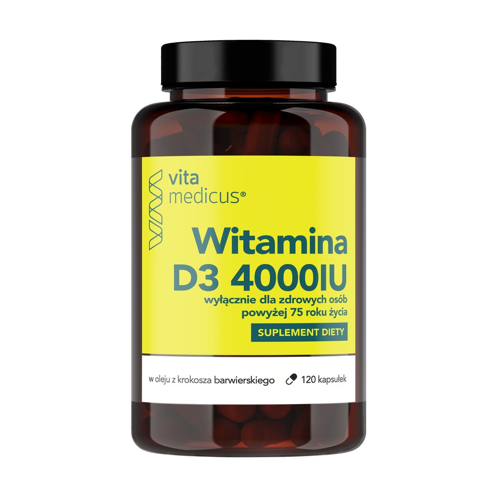 Herbamedicus Witamina D3 4000 IU dla osób powyżej 75 roku życia VitaMedicus - 120 kapsułek