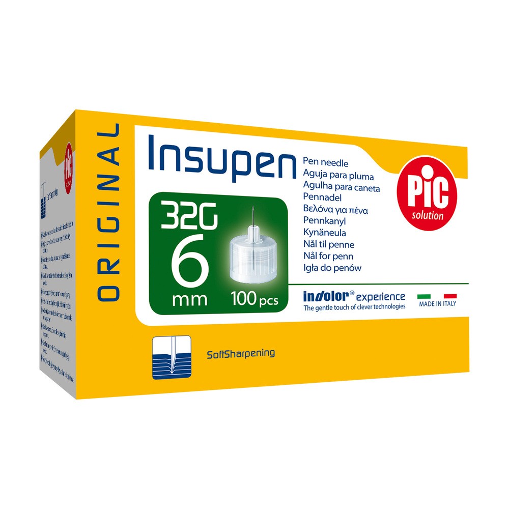 Artsana PIC Insupen 32 G 6 mm igły do penów insulinowych Original x 100 szt |  OD 199 PLN!