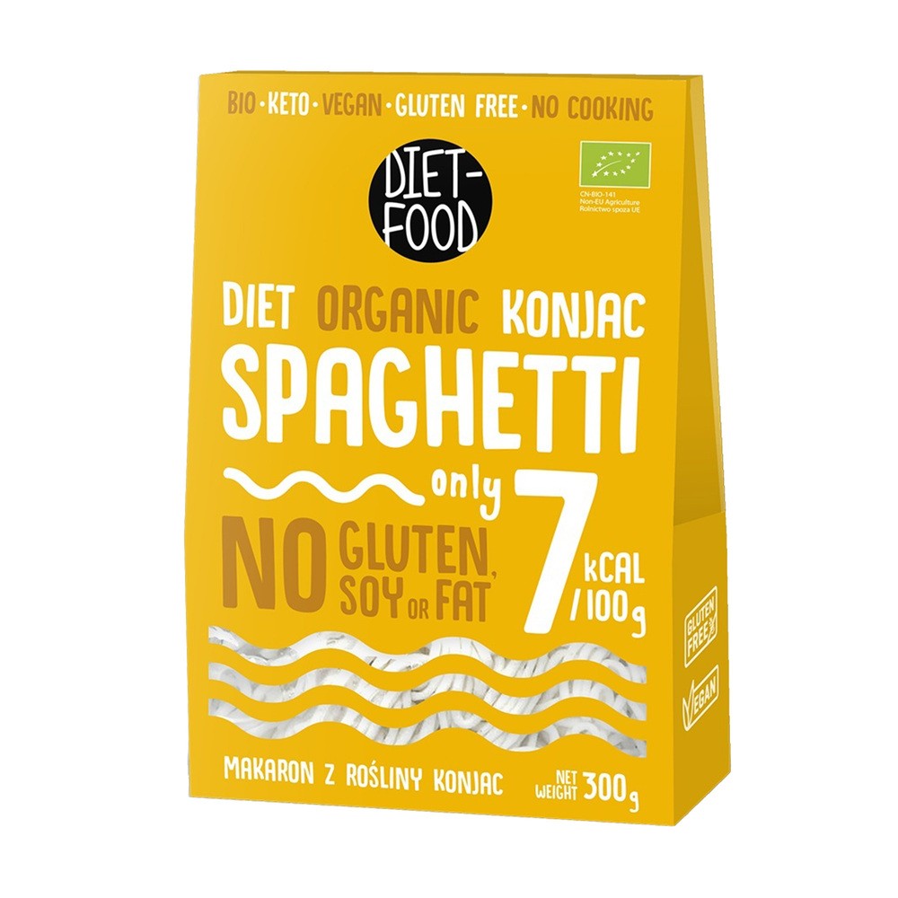 Diet-Food BIO Organic Spaghetti - makaron roślinny z rośliny Konnyak 300gr netto shirataki
