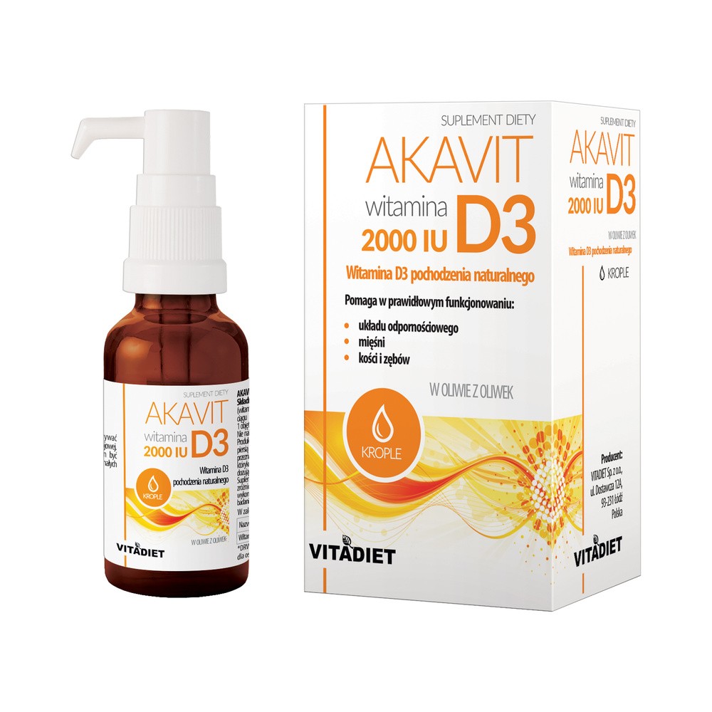 VITADIET Vitadiet Akavit  Witamina D3 2000 IU 29,4 ml VD6524