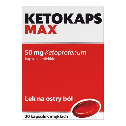 Hasco-Lek PRZEDSIĘBIORSTWO PRODUKCJI FARMACEUTYCZNEJ L Ketokaps Max 50 mg 20 kapsułek 3768722