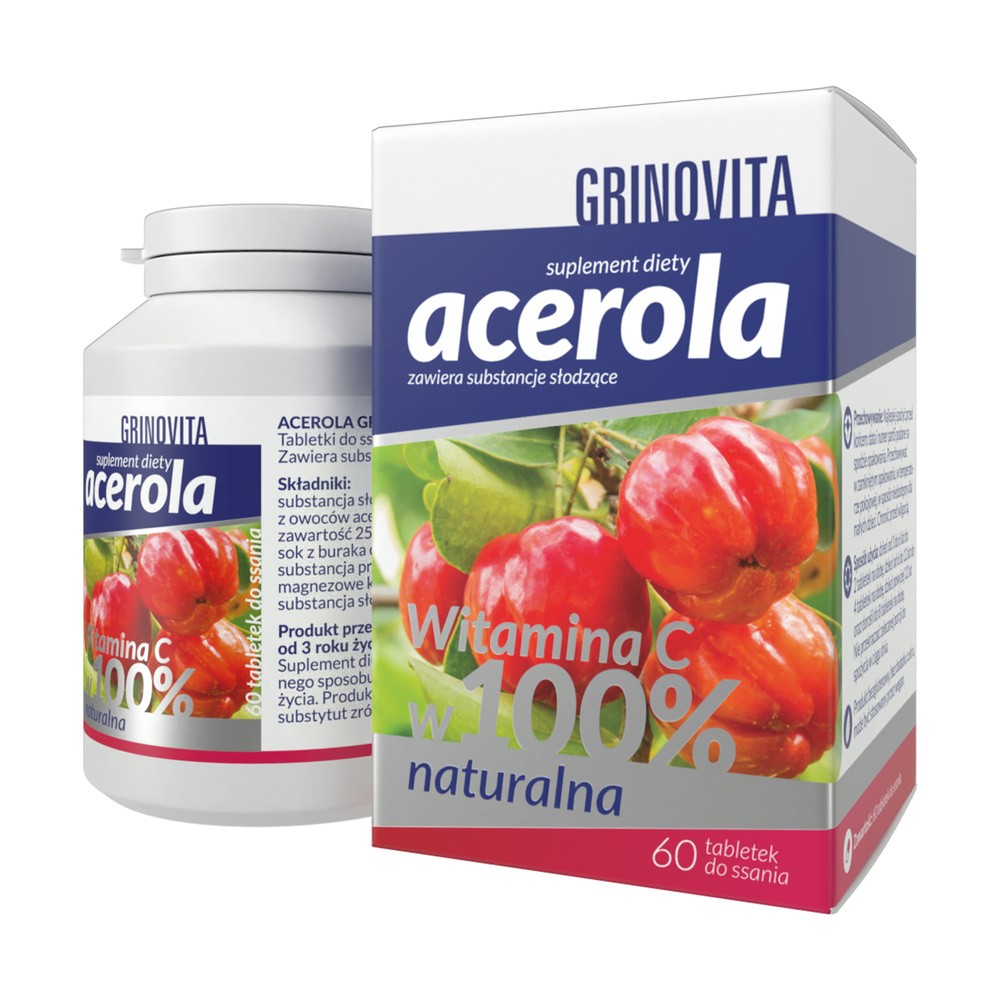 Natur Produkt PHARMA SP Z O.O Grinovita Acerola 60 tabletek do ssania