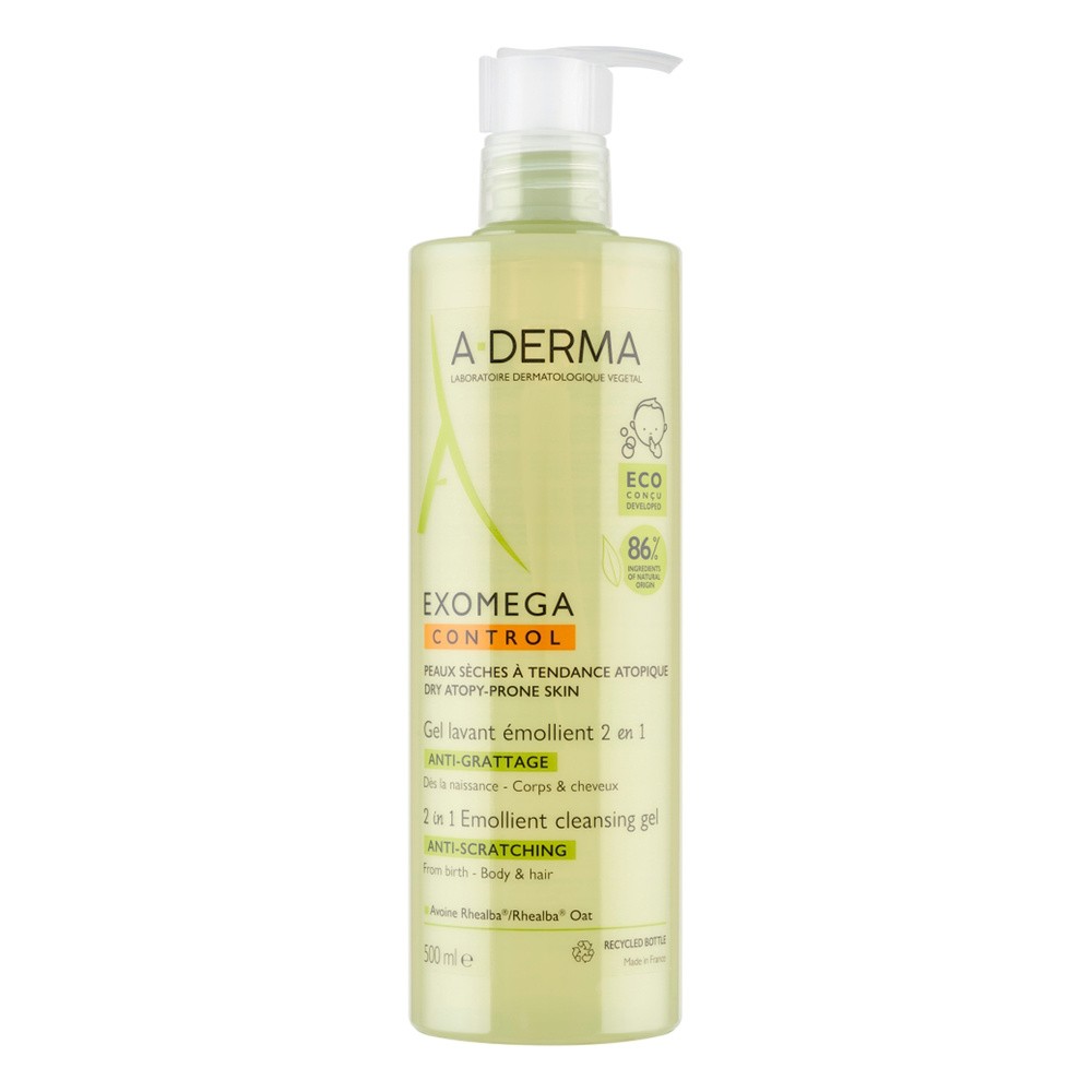 A-Derma Exomega Control, żel emolientowy, 2w1, 500 ml Duży wybór produktów | Dostawa kurierem DHL za 10.90zł !!!| Szybka wysyłka do 2 dni roboczych! | 7083342