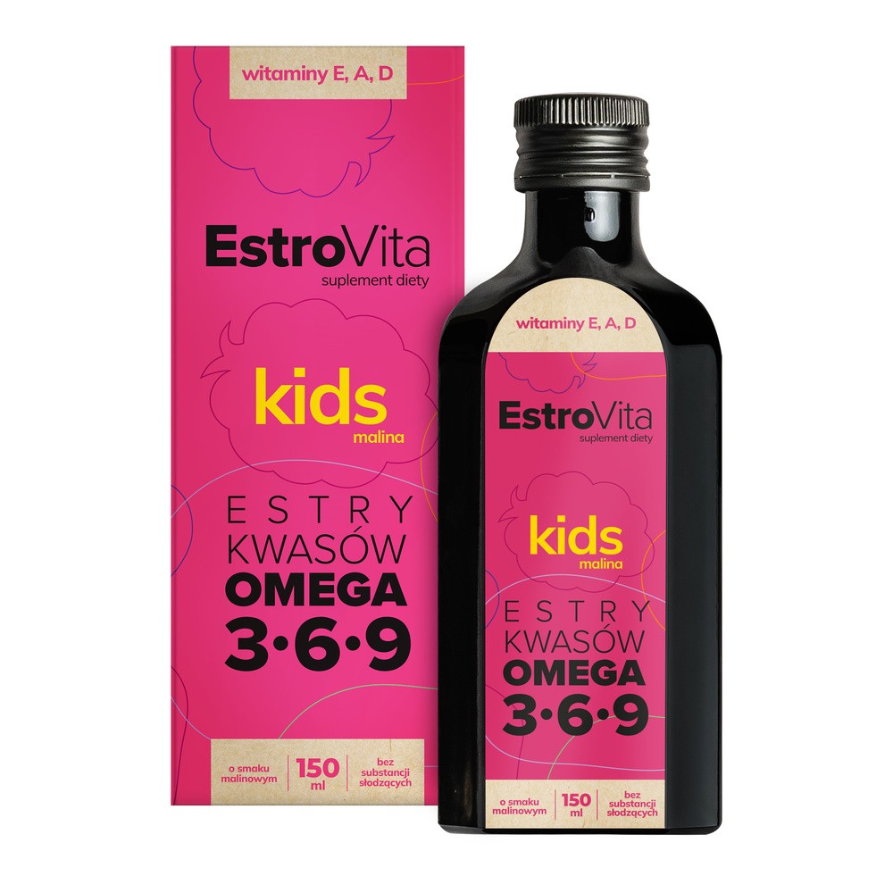 Omega Pharma SKOTAN S.A. EstroVita Kids 3-6-9, płyn o smaku malinowym 150ml 3815541