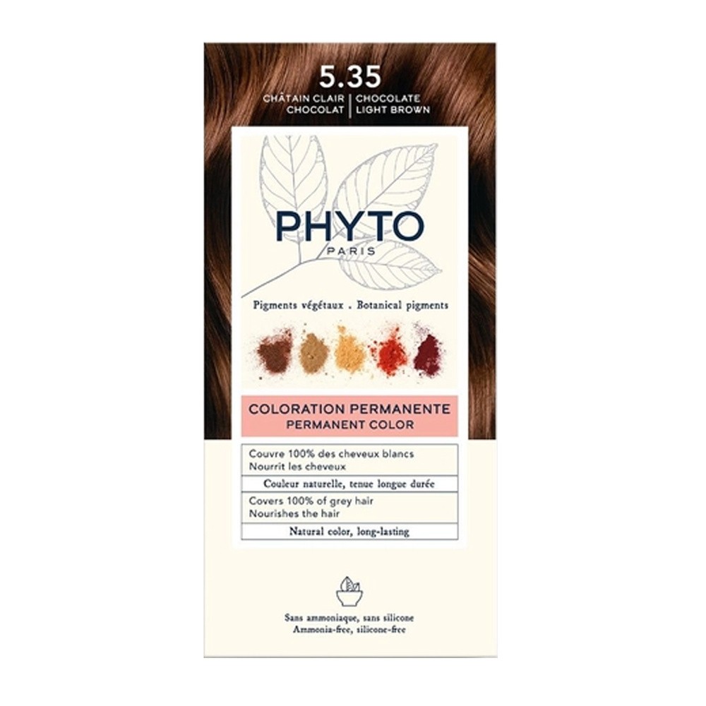 Phyto PhytoColor 5.35 Chatain Clair Chocolat Farba do włosów - złoty mahoń 50+50+12
