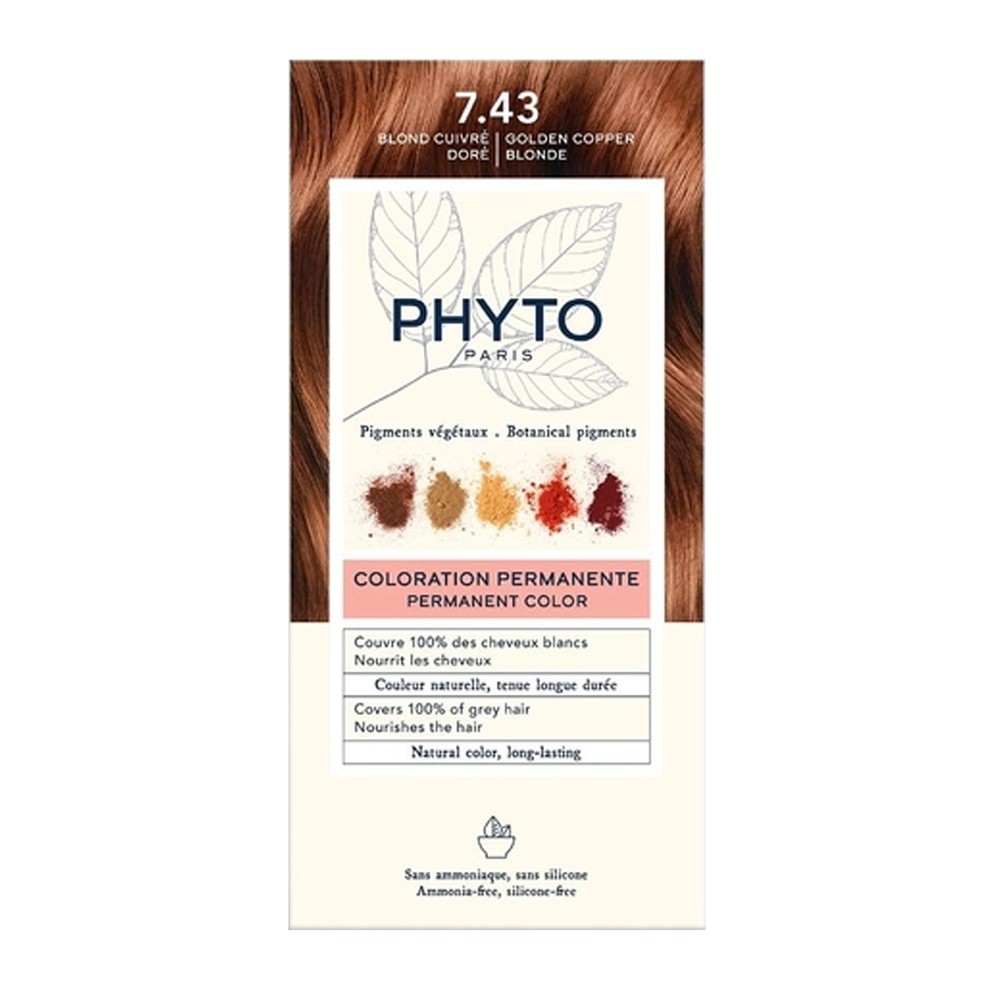 Phyto PhytoColor 7.43 Blond Cuivre Dore Farba do włosów - miedziany złoty 50+50+12