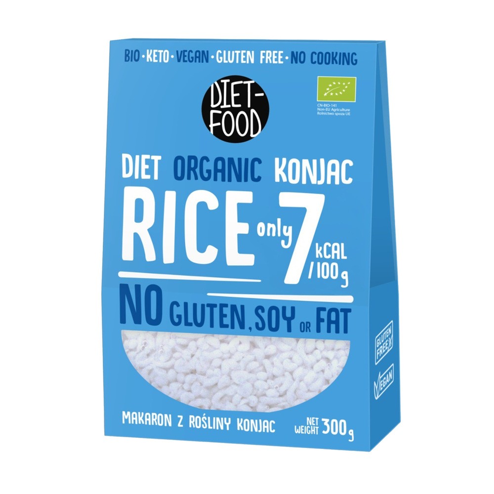 Diet-Food BIO Organic Rice - makaron roślinny z rośliny Konnyak 300gr netto shirataki
