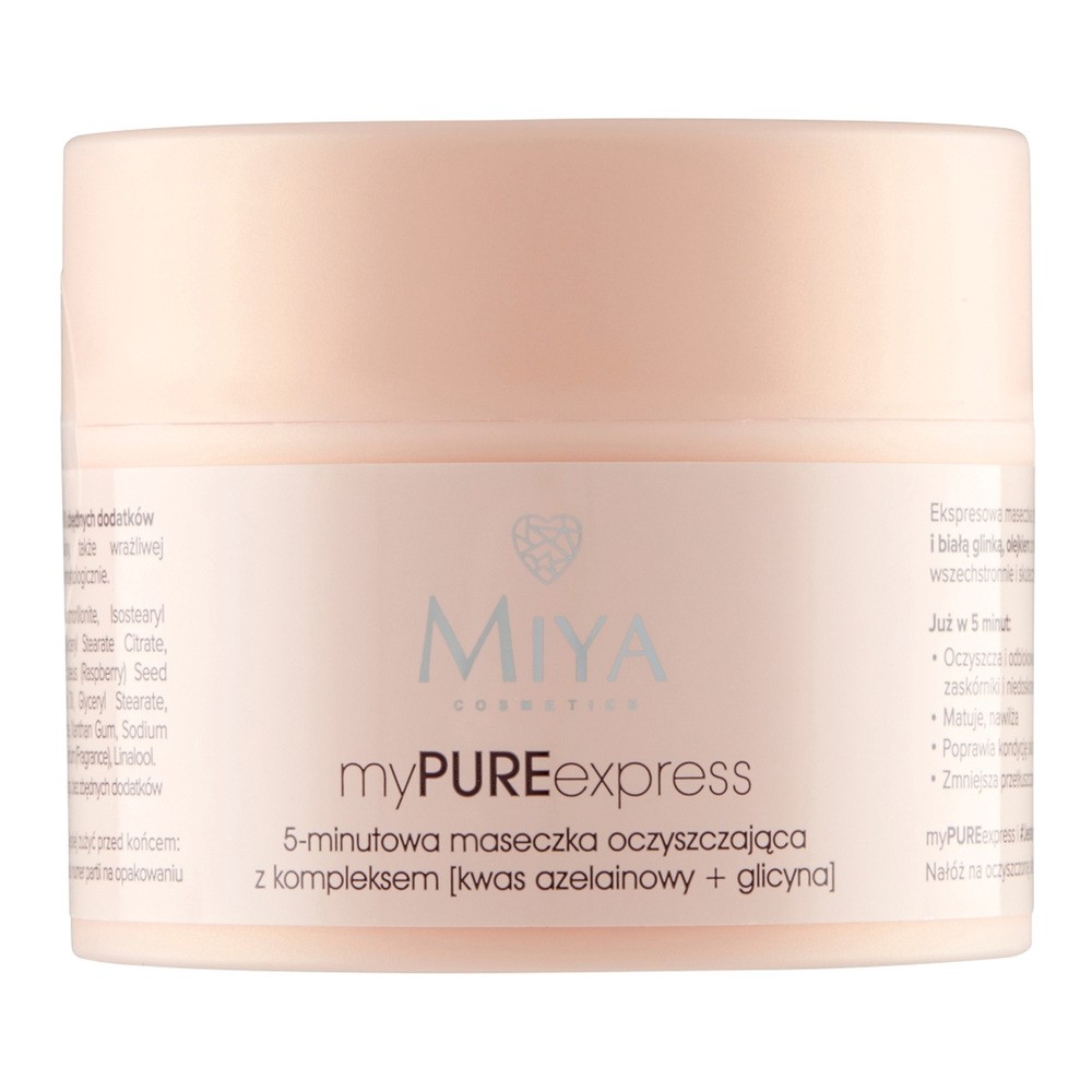 Miya Cosmetics Miya My Pure Express 5- minutowa maseczka oczyszczająca z kwasem azelainowym i glicyną 50g