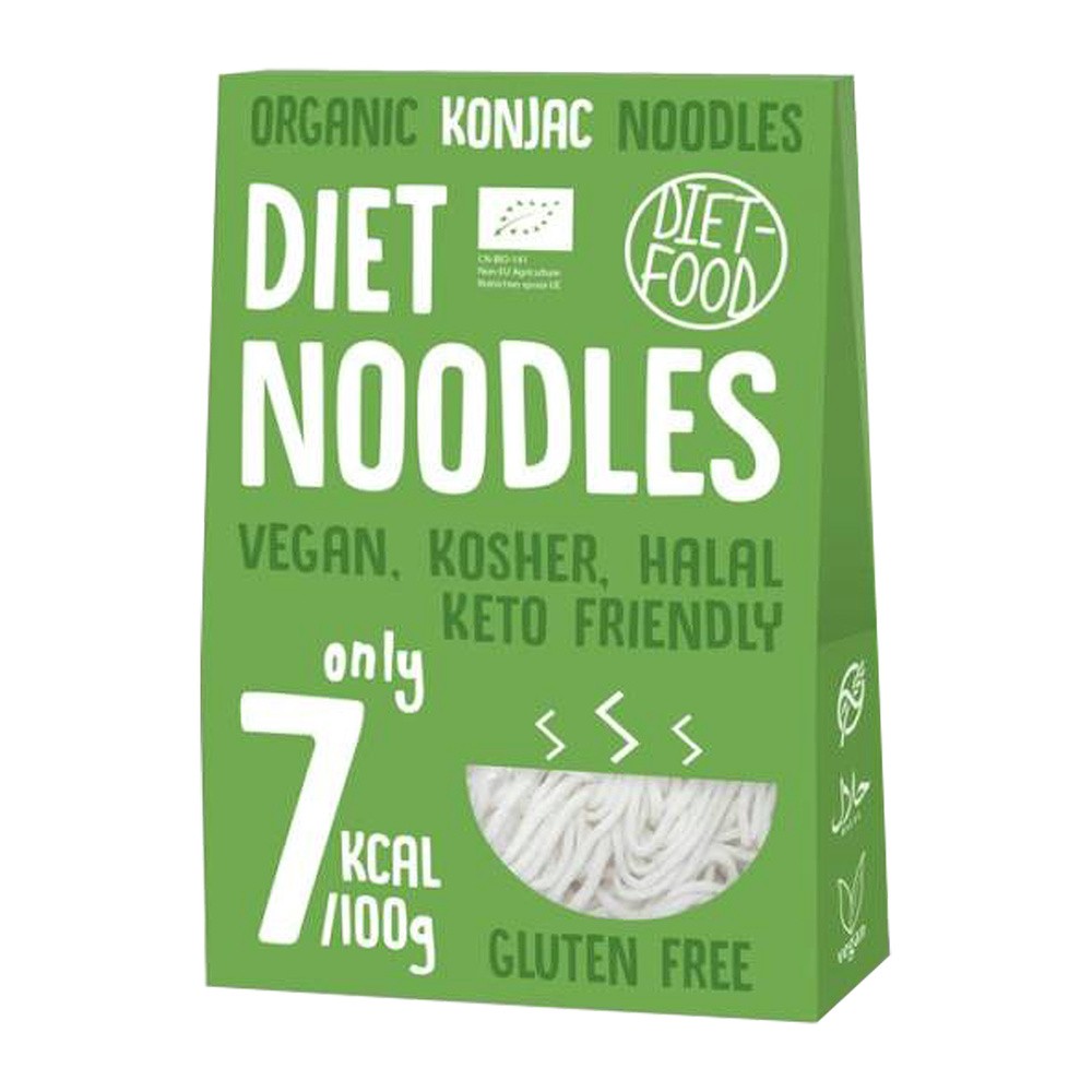 Diet-Food BIO Organic Noodles - makaron roślinny z rośliny Konnyak 300gr netto shirataki