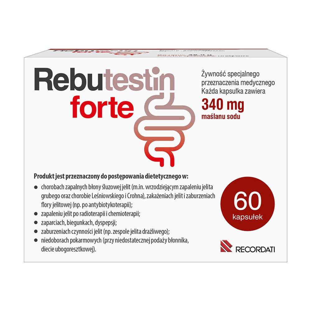 Recordati Rebutestin forte 340 mg x 60 kaps